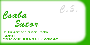 csaba sutor business card